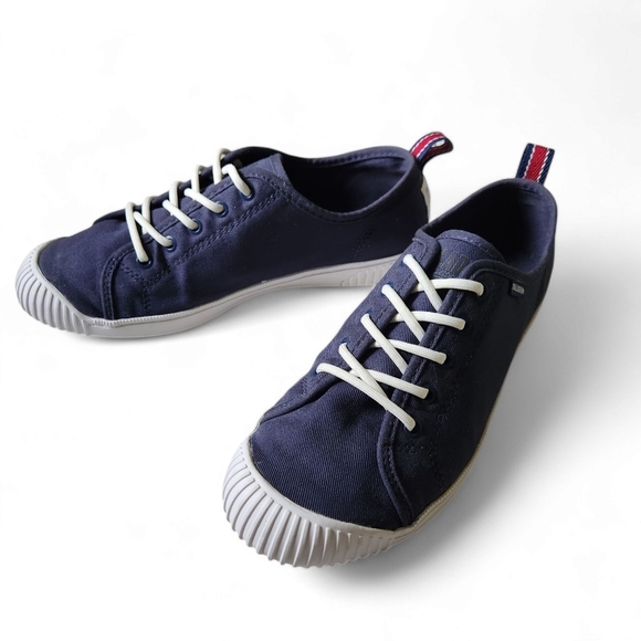 PALLADIUM Easy Lace canvas sneakers women's size 7 navy - Picture 1 of 11